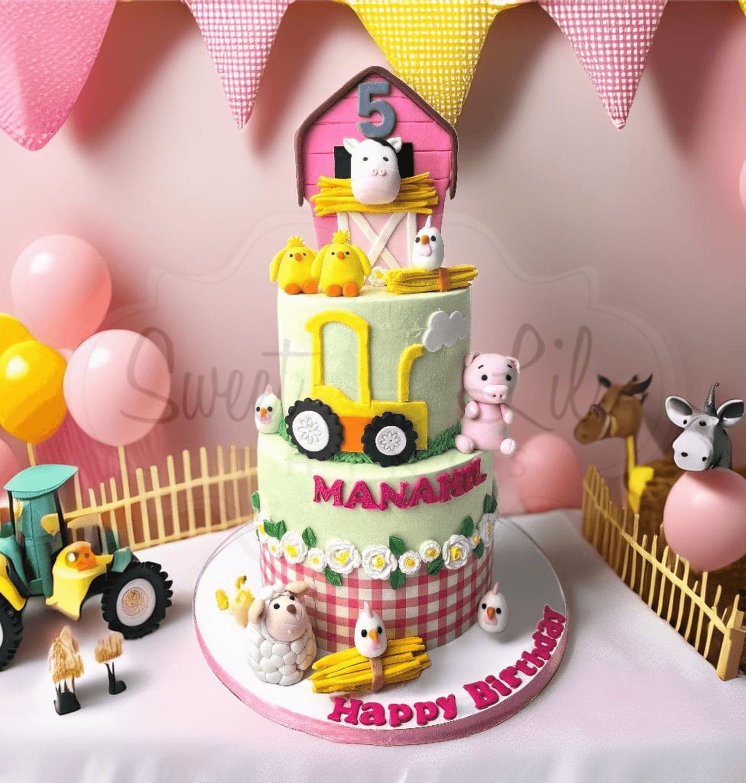Barn Farm Themed Birthday Cake